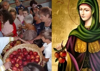 Το μήλο της Αγίας Ειρήνης Χρυσοβαλάντου που φέρνει παιδιά