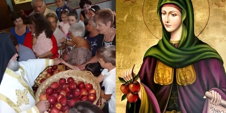 Το μήλο της Αγίας Ειρήνης Χρυσοβαλάντου που φέρνει παιδιά